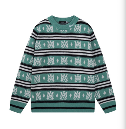 AMIRI LOGO JACQUARD KNIT SWEATER – MULTIPLE DESIGNS – 1:1 HIGH END