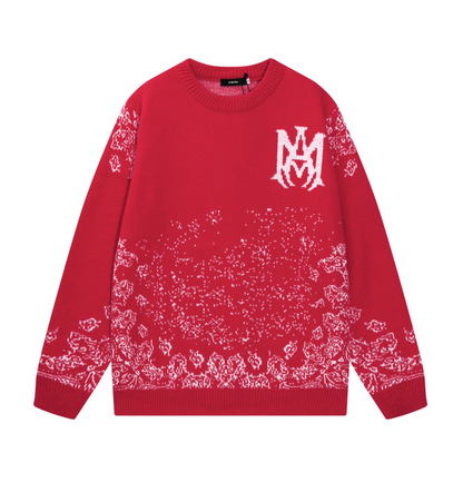 AMIRI LOGO JACQUARD KNIT SWEATER – MULTIPLE DESIGNS – 1:1 HIGH END