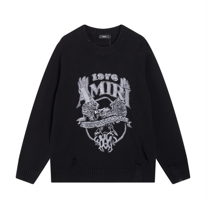AMIRI LOGO JACQUARD KNIT SWEATER – MULTIPLE DESIGNS – 1:1 HIGH END