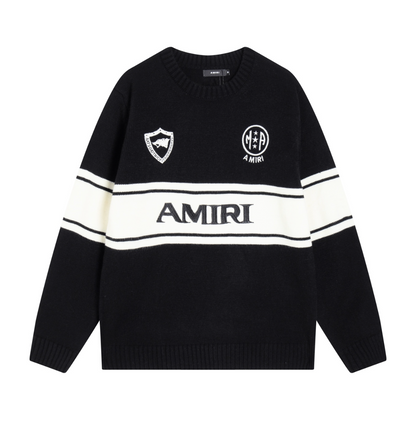 AMIRI LOGO JACQUARD KNIT SWEATER – MULTIPLE DESIGNS – 1:1 HIGH END