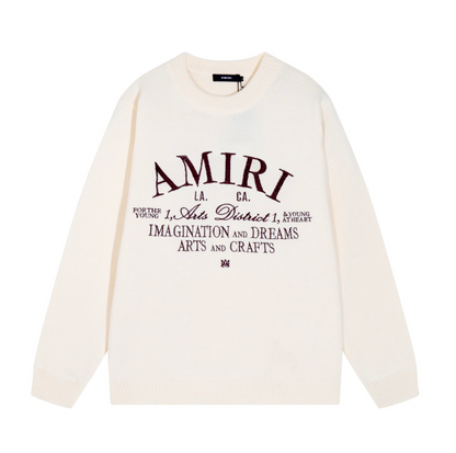 AMIRI LOGO JACQUARD KNIT SWEATER – MULTIPLE DESIGNS – 1:1 HIGH END