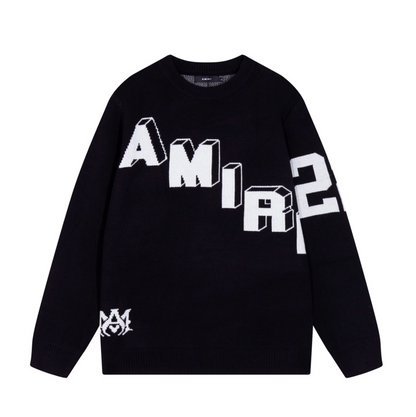 AMIRI LOGO JACQUARD KNIT SWEATER – MULTIPLE DESIGNS – 1:1 HIGH END
