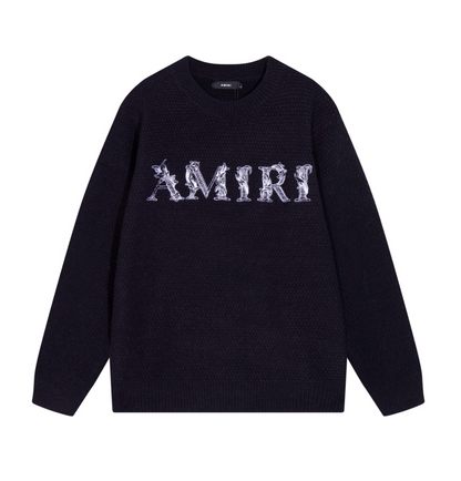 AMIRI LOGO JACQUARD KNIT SWEATER – MULTIPLE DESIGNS – 1:1 HIGH END
