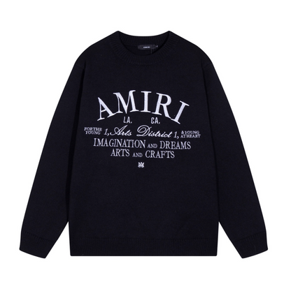 AMIRI LOGO JACQUARD KNIT SWEATER – MULTIPLE DESIGNS – 1:1 HIGH END