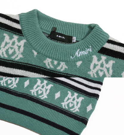 AMIRI LOGO JACQUARD KNIT SWEATER – MULTIPLE DESIGNS – 1:1 HIGH END