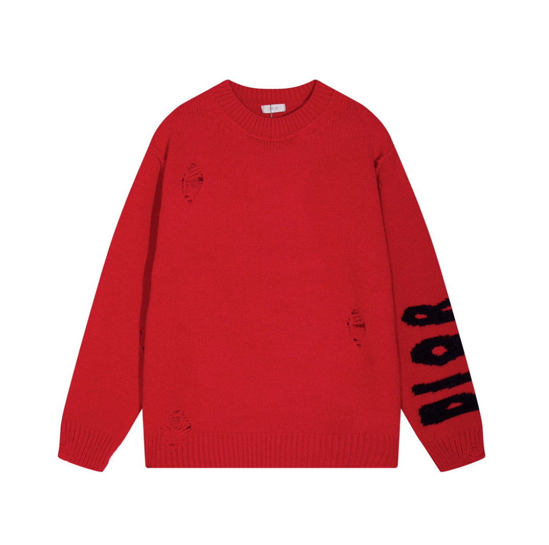 DIOR LOGO KNIT SWEATER– HIGH END