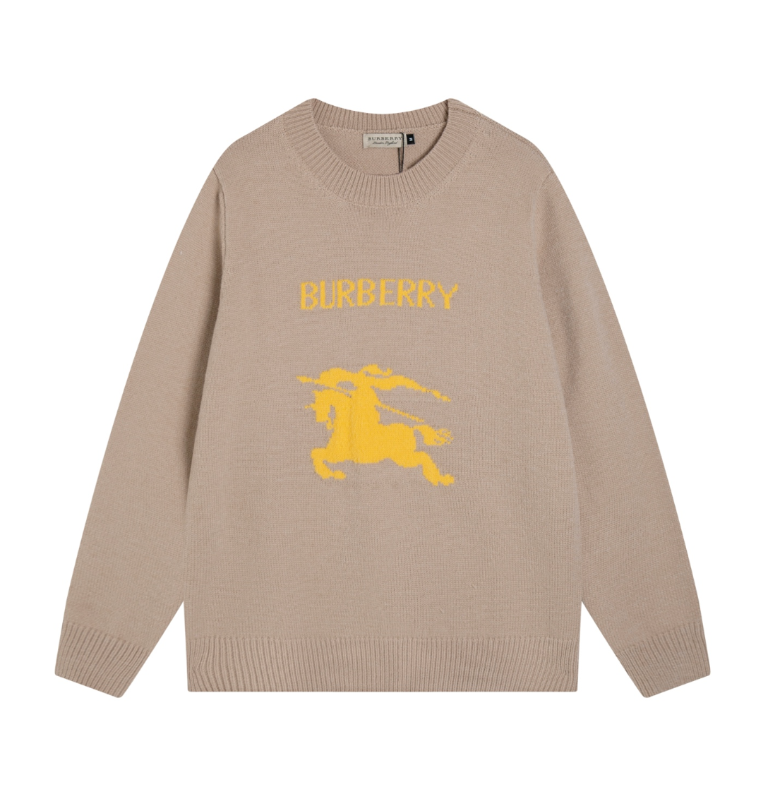BURBERRY EQUESTRIAN KNIGHT LOGO KNIT SWEATER – 1:1 HIGH END