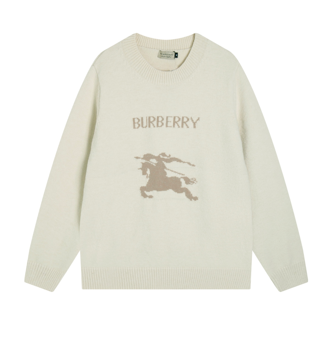 BURBERRY EQUESTRIAN KNIGHT LOGO KNIT SWEATER – 1:1 HIGH END