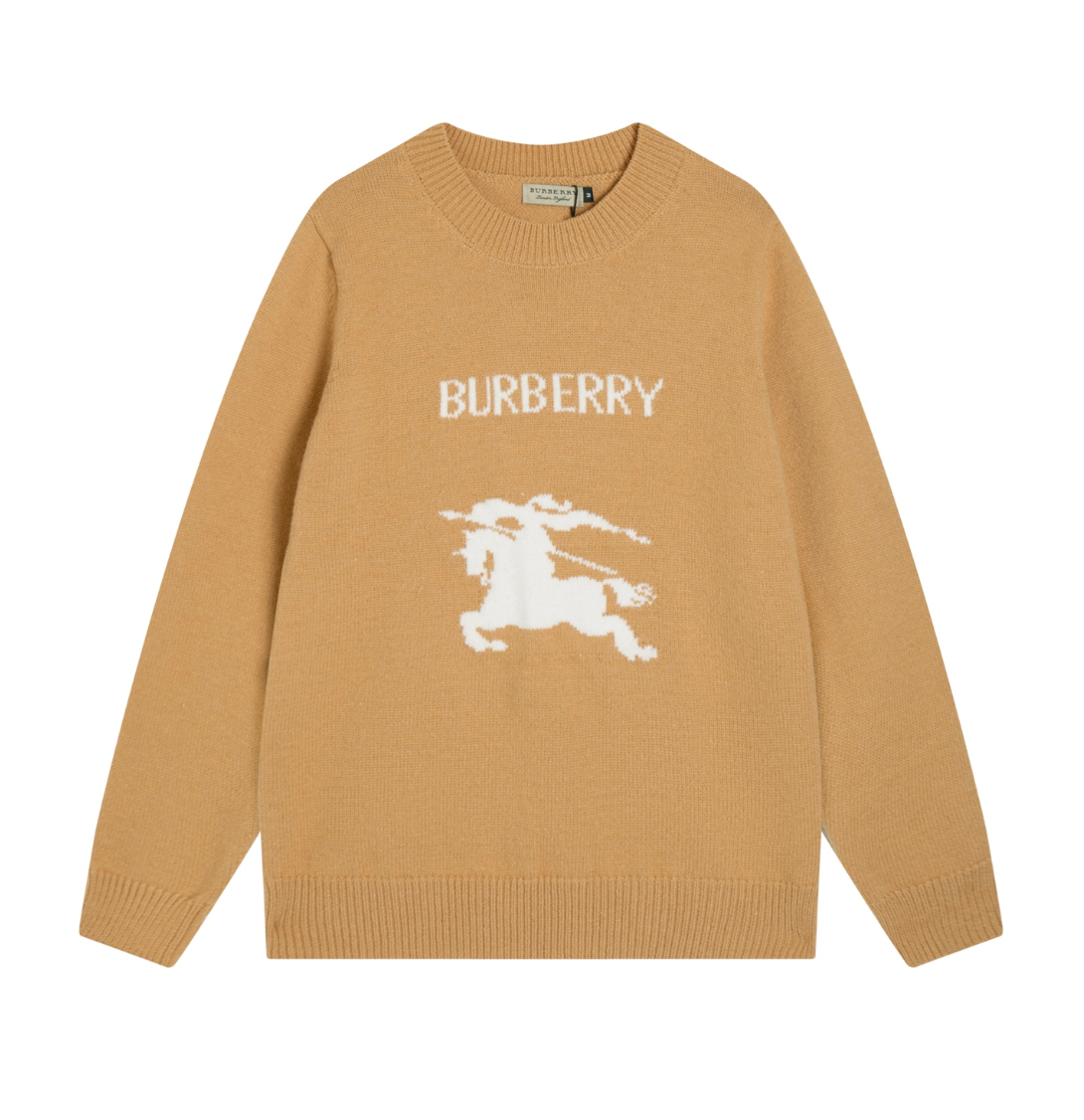 BURBERRY EQUESTRIAN KNIGHT LOGO KNIT SWEATER – 1:1 HIGH END