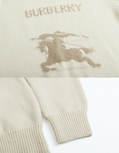 BURBERRY EQUESTRIAN KNIGHT LOGO KNIT SWEATER – 1:1 HIGH END
