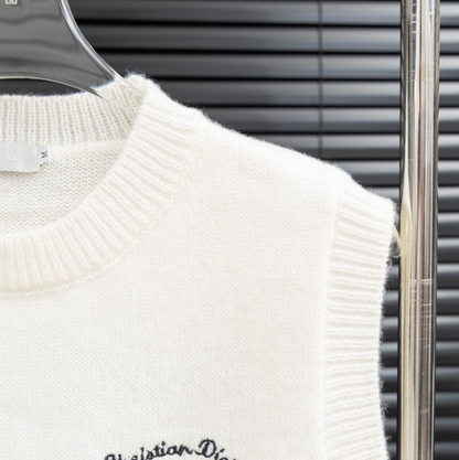 DIOR-STYLE KNIT SWEATER VEST – 2 COLORS– 1:1 HIGH END