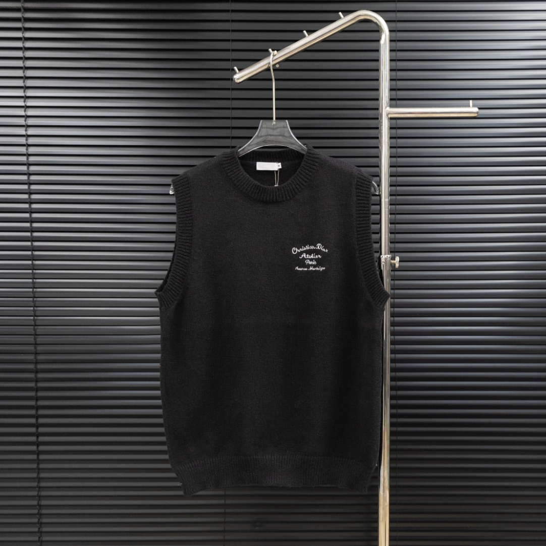 DIOR-STYLE KNIT SWEATER VEST – 2 COLORS– 1:1 HIGH END