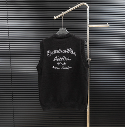 DIOR-STYLE KNIT SWEATER VEST – 2 COLORS– 1:1 HIGH END