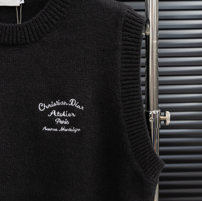DIOR-STYLE KNIT SWEATER VEST – 2 COLORS– 1:1 HIGH END