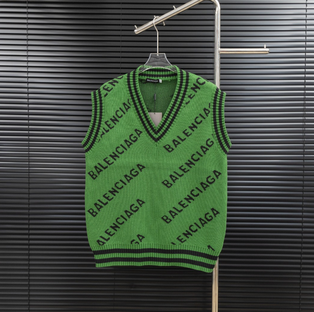 BALENCIAGA V-NECK KNITTED WOOL VEST – 1:1 HIGH END