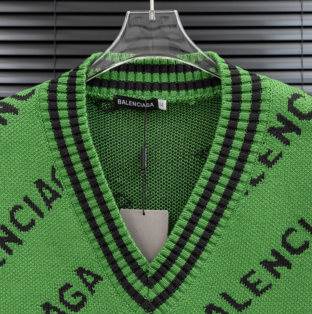 BALENCIAGA V-NECK KNITTED WOOL VEST – 1:1 HIGH END