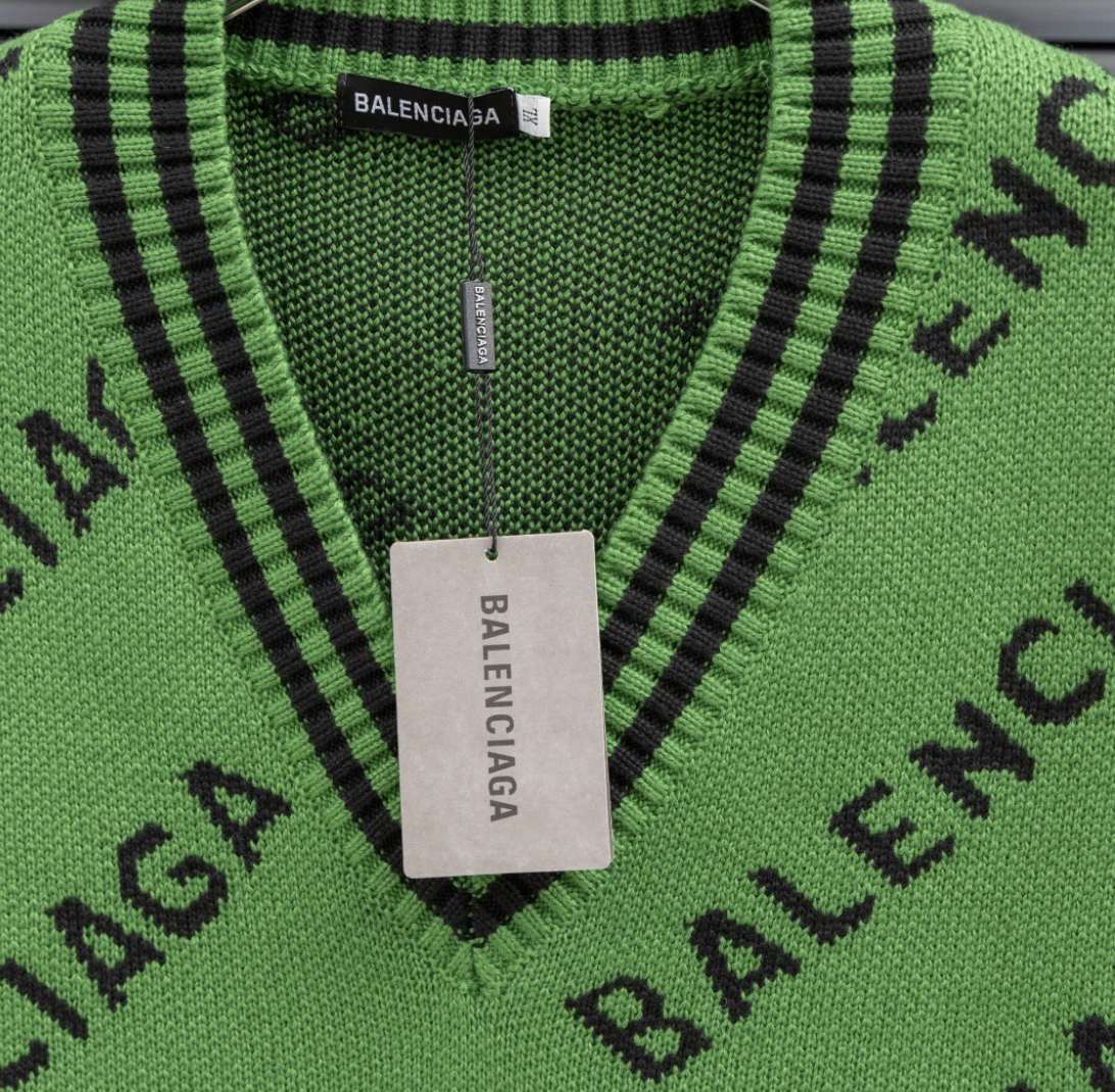 BALENCIAGA V-NECK KNITTED WOOL VEST – 1:1 HIGH END