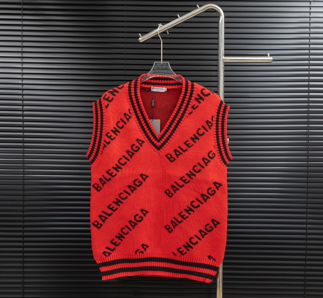BALENCIAGA V-NECK KNITTED WOOL VEST – 1:1 HIGH END