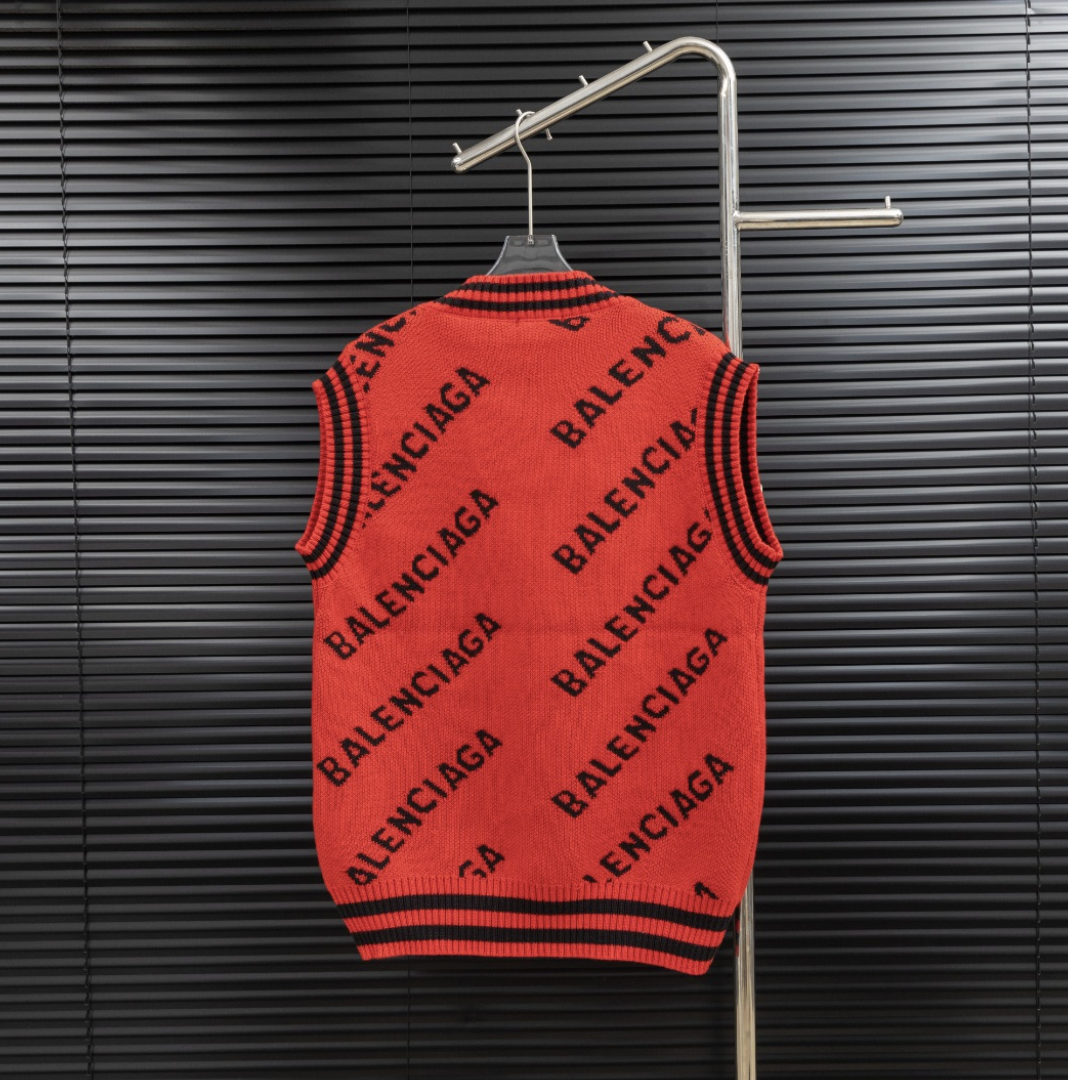 BALENCIAGA V-NECK KNITTED WOOL VEST – 1:1 HIGH END