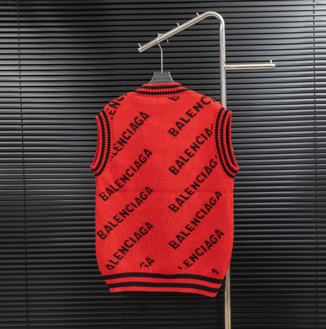 BALENCIAGA V-NECK KNITTED WOOL VEST – 1:1 HIGH END