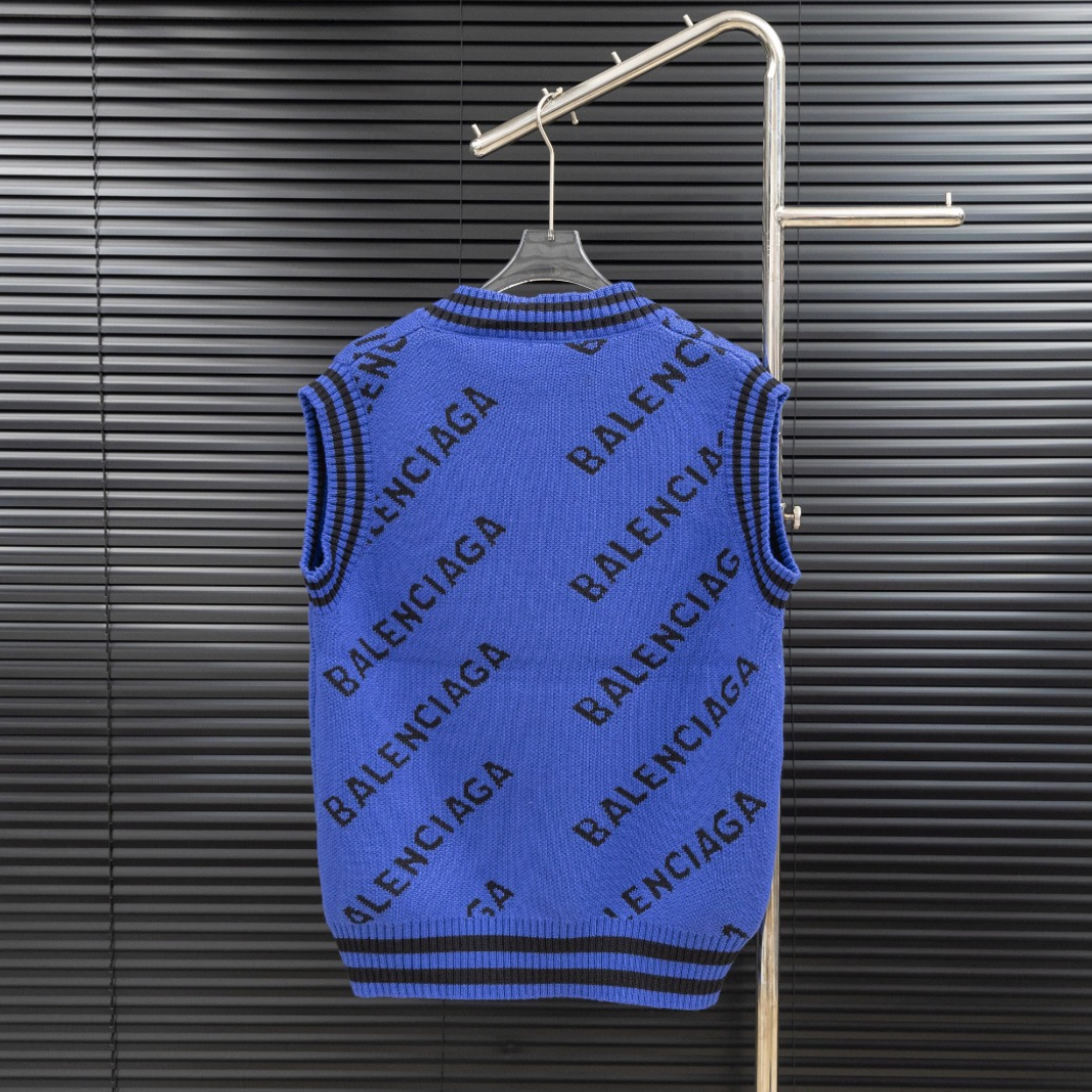 BALENCIAGA V-NECK KNITTED WOOL VEST – 1:1 HIGH END