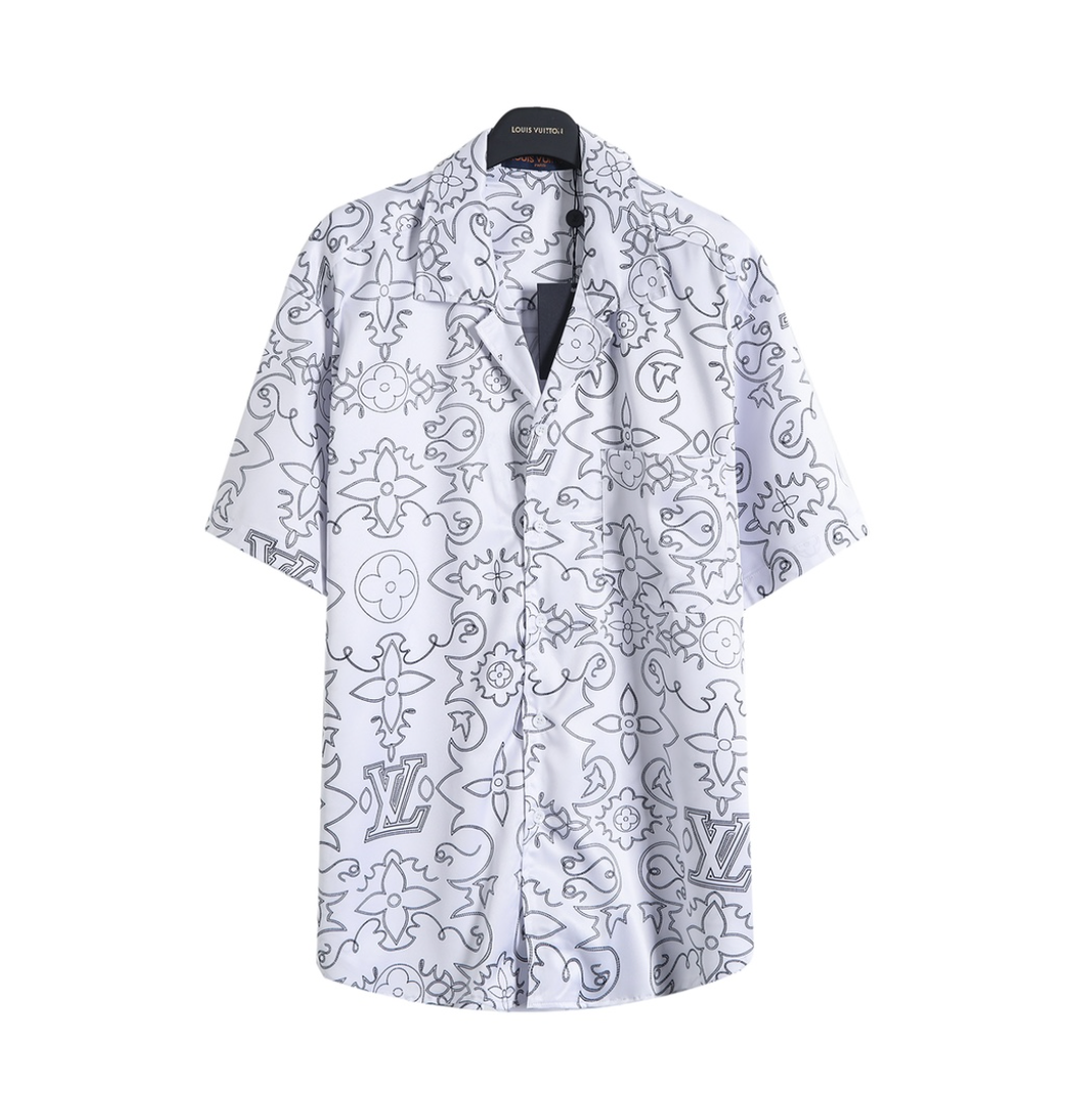 LOUIS VUITTON ARABESQUE SILK SHIRT & SHORTS SET – 1:1 HIGH END