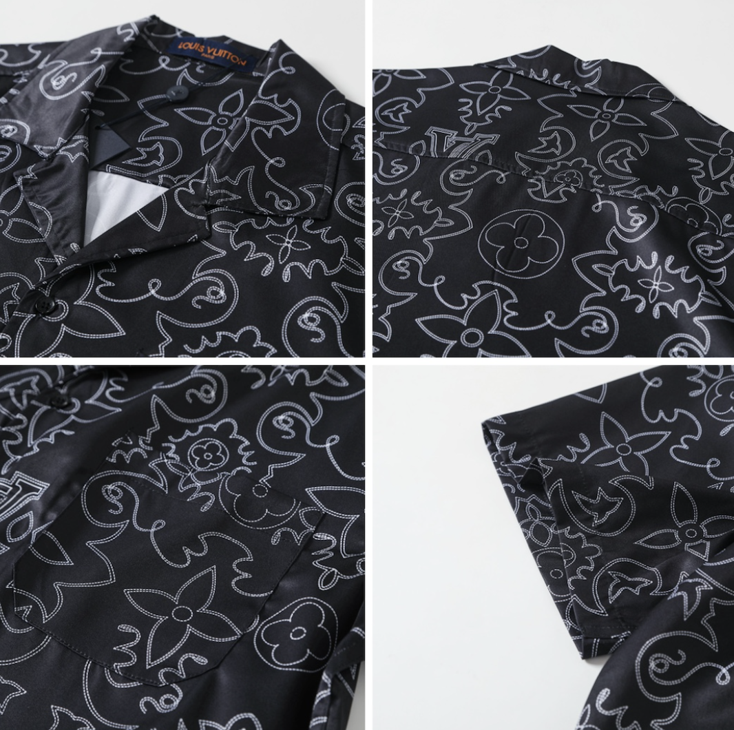 LOUIS VUITTON ARABESQUE SILK SHIRT & SHORTS SET – 1:1 HIGH END