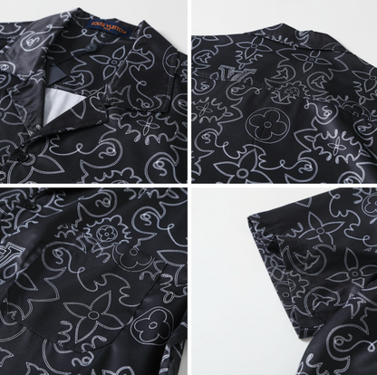 LOUIS VUITTON ARABESQUE SILK SHIRT & SHORTS SET – 1:1 HIGH END