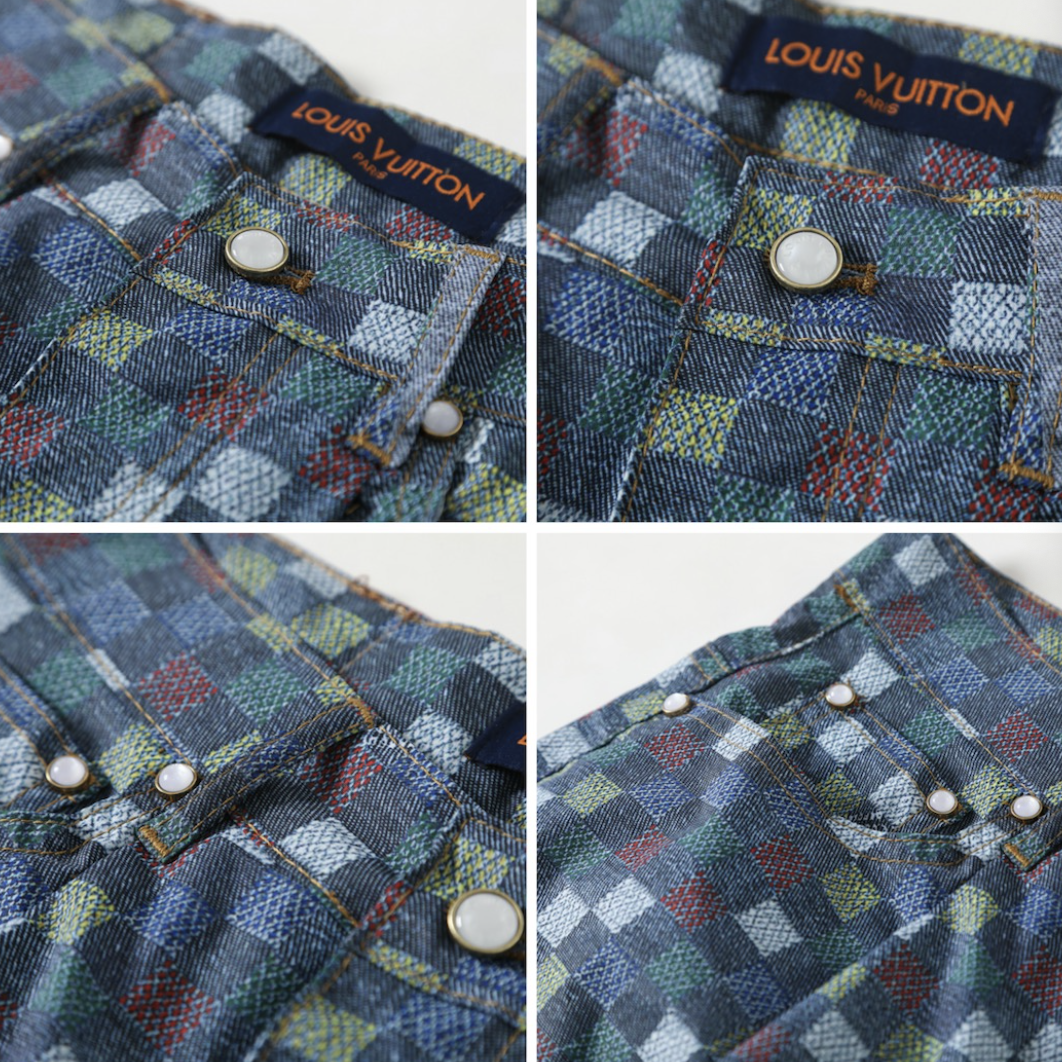 LOUIS VUITTON SKETCH CITY PRINT SILK SHIRT & SHORTS SET – 1:1 HIGH END