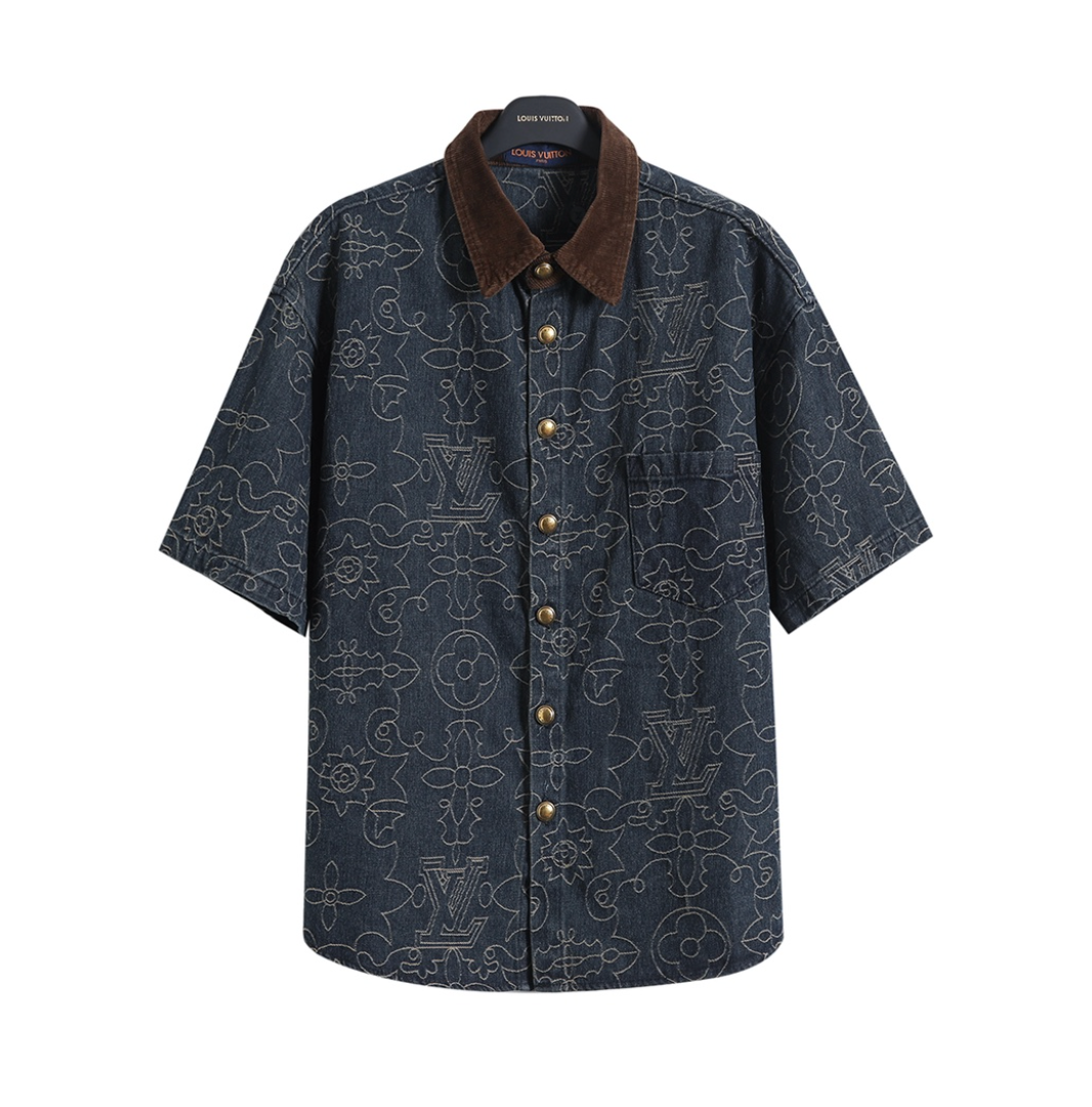 LOUIS VUITTON SKETCH CITY PRINT SILK SHIRT & SHORTS SET – 1:1 HIGH END