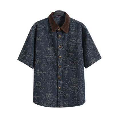 LOUIS VUITTON SKETCH CITY PRINT SILK SHIRT & SHORTS SET – 1:1 HIGH END