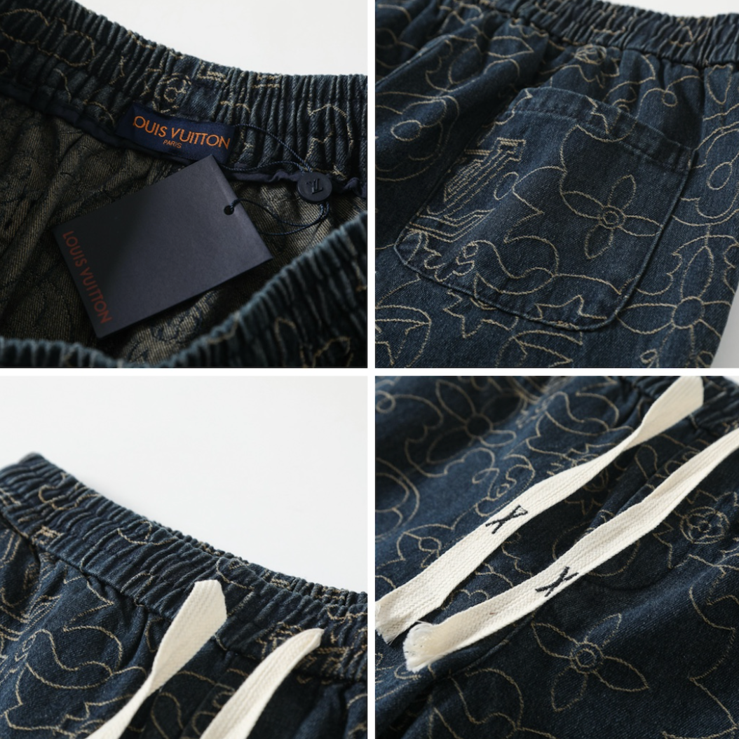 LOUIS VUITTON SKETCH CITY PRINT SILK SHIRT & SHORTS SET – 1:1 HIGH END