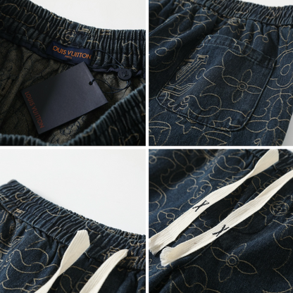 LOUIS VUITTON SKETCH CITY PRINT SILK SHIRT & SHORTS SET – 1:1 HIGH END