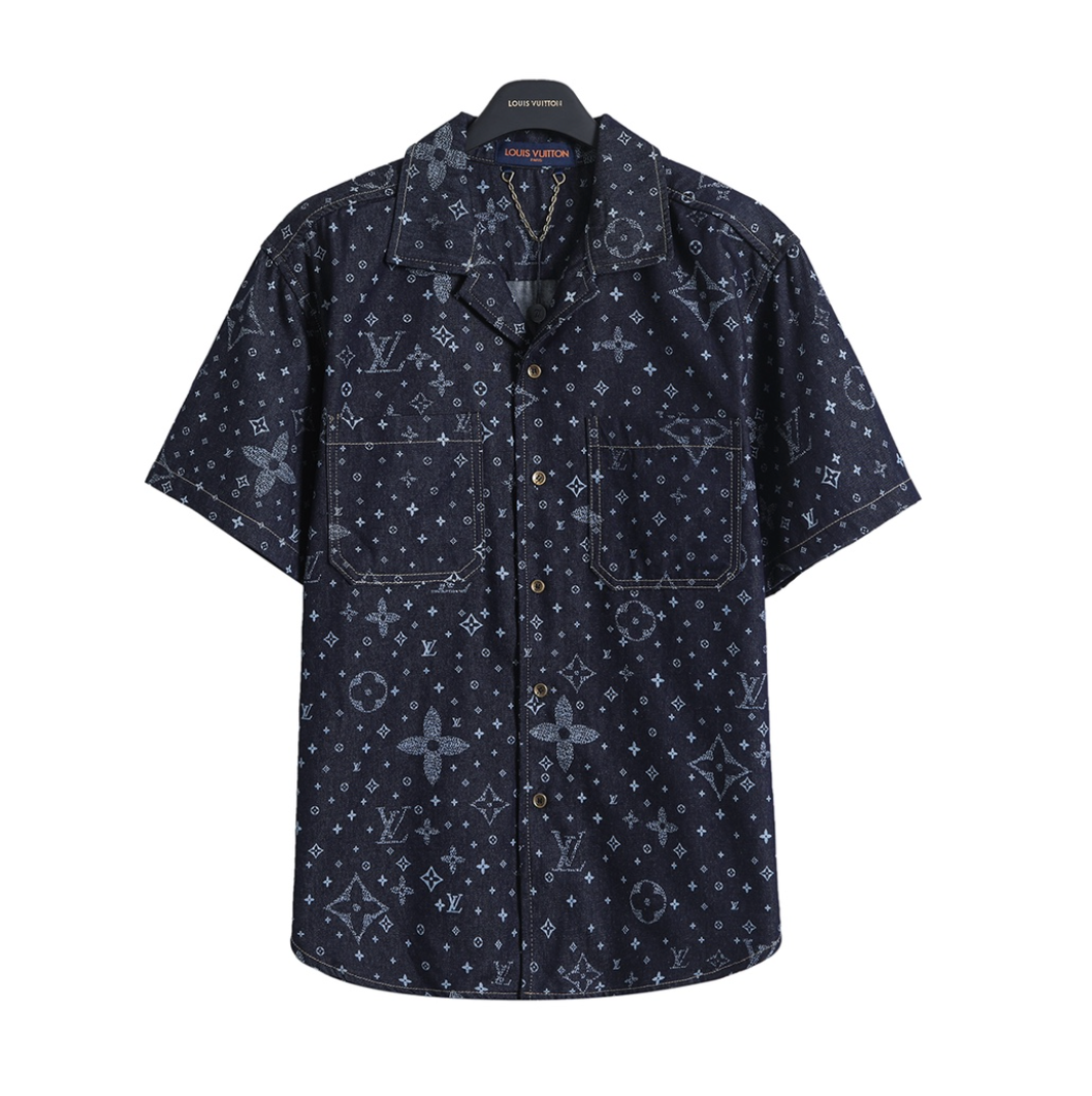 LOUIS VUITTON SKETCH CITY PRINT SILK SHIRT & SHORTS SET – 1:1 HIGH END