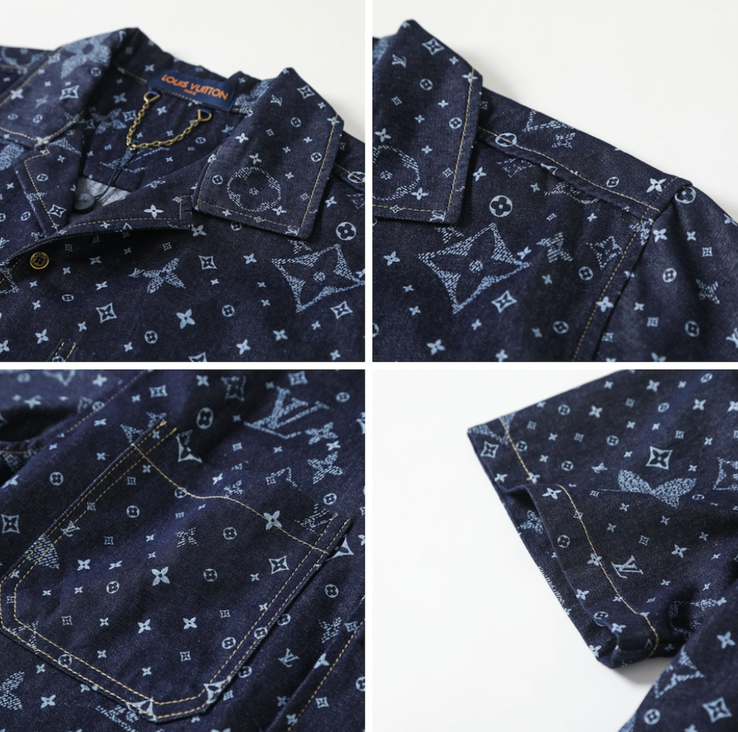LOUIS VUITTON SKETCH CITY PRINT SILK SHIRT & SHORTS SET – 1:1 HIGH END