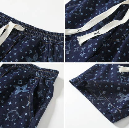 LOUIS VUITTON SKETCH CITY PRINT SILK SHIRT & SHORTS SET – 1:1 HIGH END