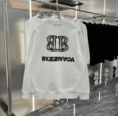 BALENCIAGA BACK FLIP LOGO CREWNECK SWEATSHIRT – INDIVIDUAL PIECE – 1:1 HIGH END