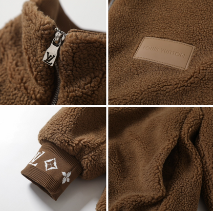 LOUIS VUITTON 25FW MONOGRAM CUFFS FLEECE JACKET – INDIVIDUAL PIECE – 1:1 HIGH END