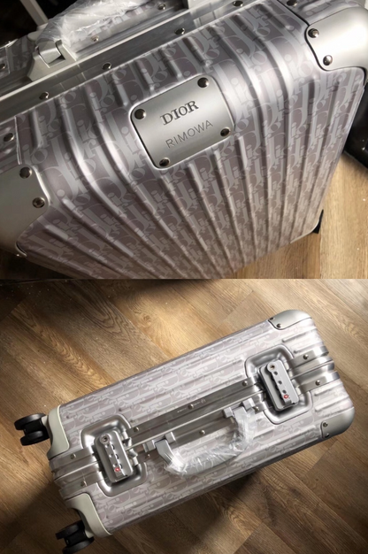 RIMOWA X DIOR ALUMINIUM LUGGAGE -  HIGH QUALITY 1:1