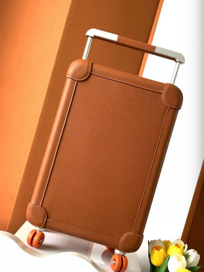 HERMÈS-STYLE R.M.S. LEATHER CARRY-ON LUGGAGE – 20″– HIGH QUALITY 1:1