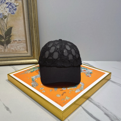 PRADA EMBROIDERED LOGO TWO-TONE BASEBALL CAP – BLACK / WHITE – 1:1 HIGH END