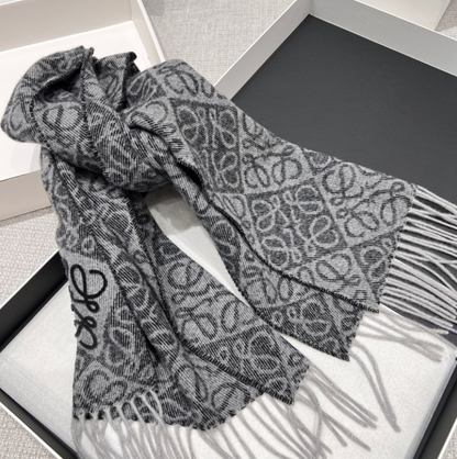 LOEWE LOGO WOOL & CASHMERE SCARF – HIGH QUALITY 1:1