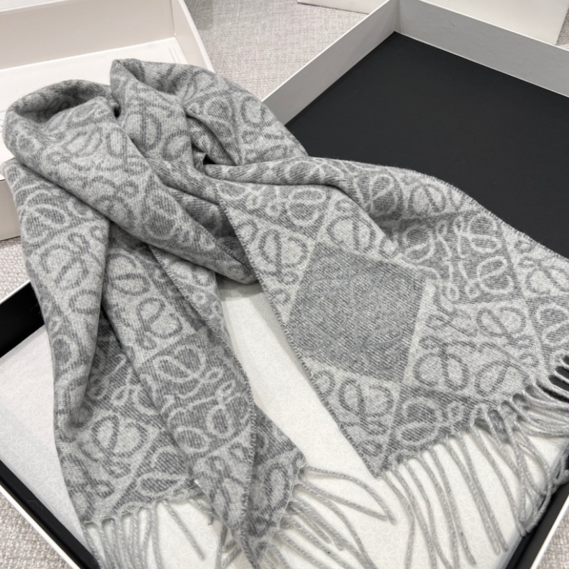 LOEWE LOGO WOOL & CASHMERE SCARF – HIGH QUALITY 1:1