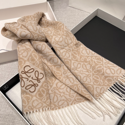 LOEWE LOGO WOOL & CASHMERE SCARF – HIGH QUALITY 1:1