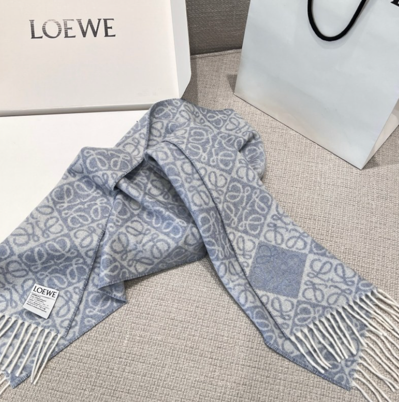 LOEWE LOGO WOOL & CASHMERE SCARF – HIGH QUALITY 1:1