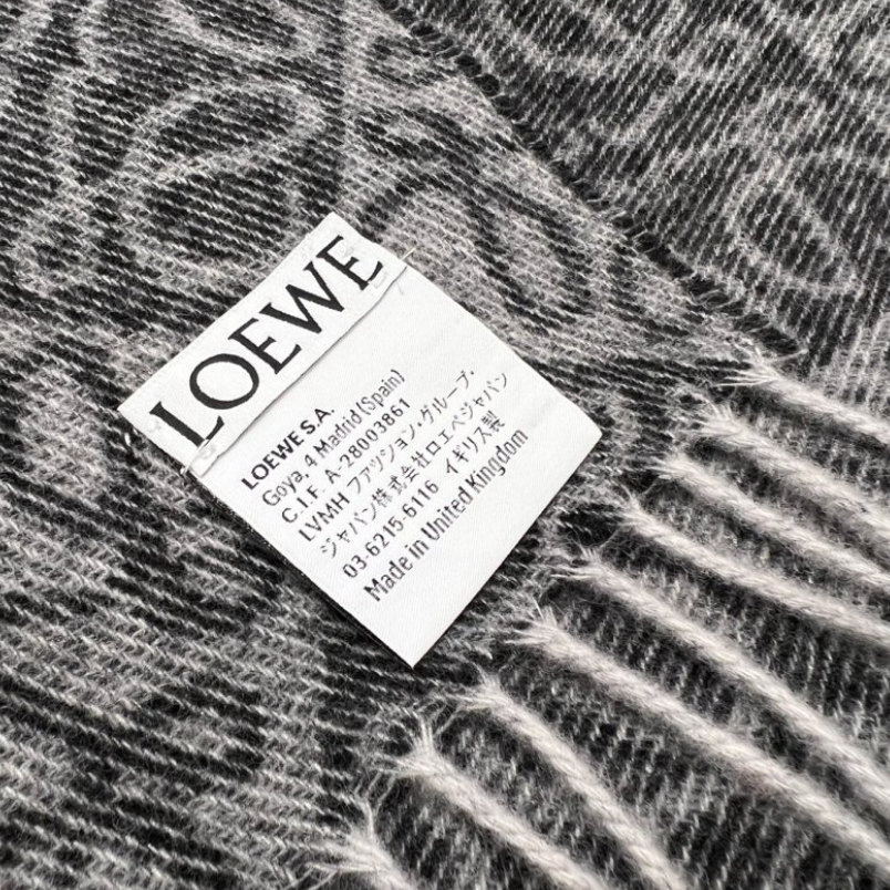 LOEWE LOGO WOOL & CASHMERE SCARF – HIGH QUALITY 1:1