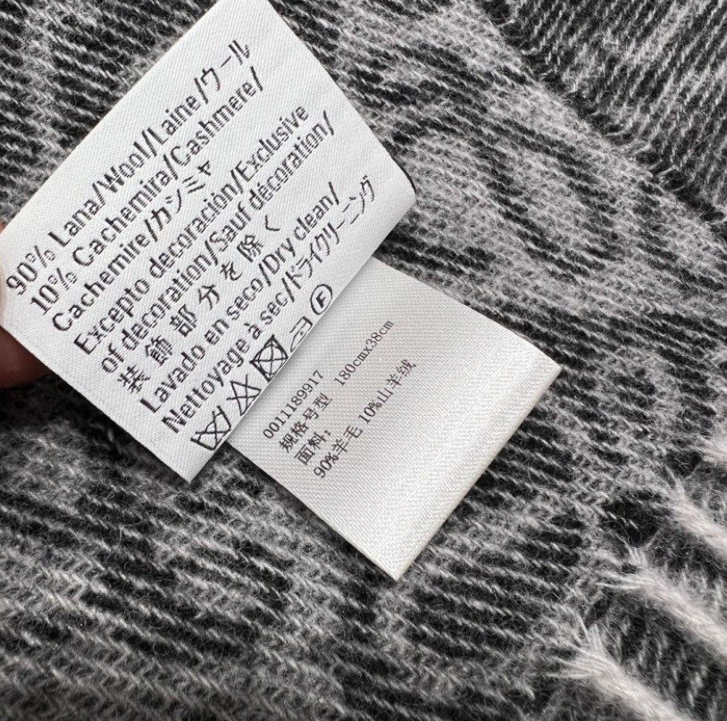 LOEWE LOGO WOOL & CASHMERE SCARF – HIGH QUALITY 1:1