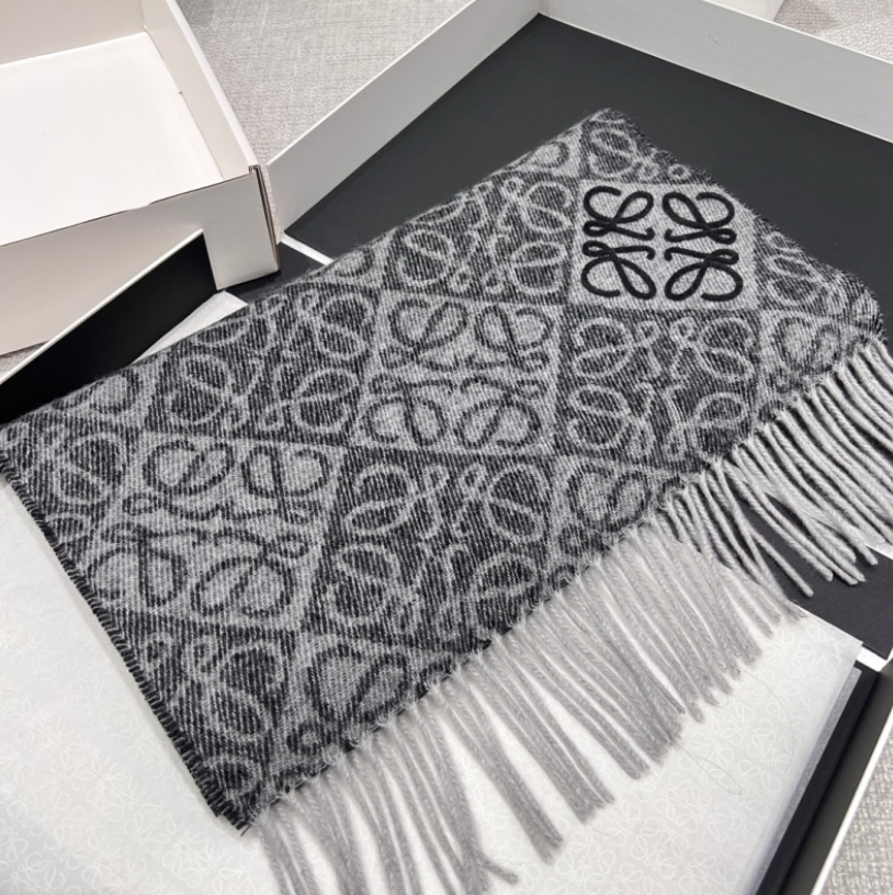 LOEWE LOGO WOOL & CASHMERE SCARF – HIGH QUALITY 1:1