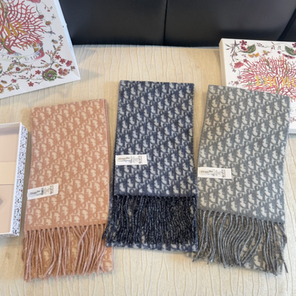 DIOR OBLIQUE CASHMERE SCARF – 100% KASCHMIR – HIGH QUALITY 1:1