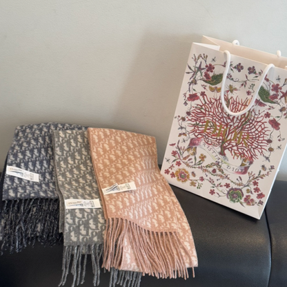 DIOR OBLIQUE CASHMERE SCARF – 100% KASCHMIR – HIGH QUALITY 1:1